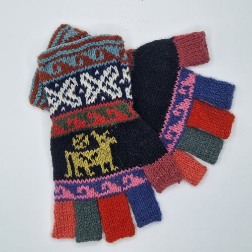 Alpaca gloves funky half fingers