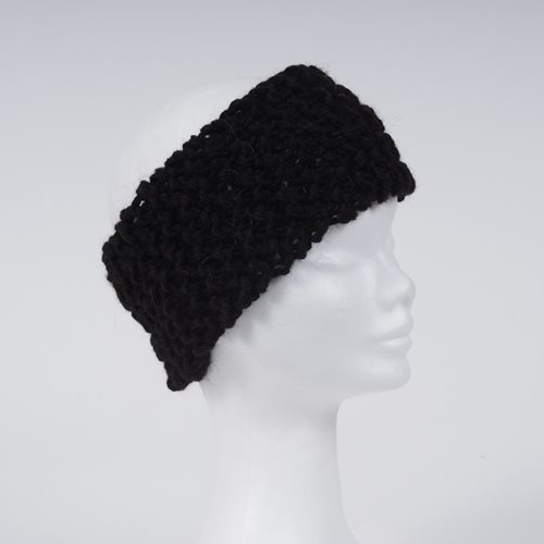 Alpaca Knitted Headband black