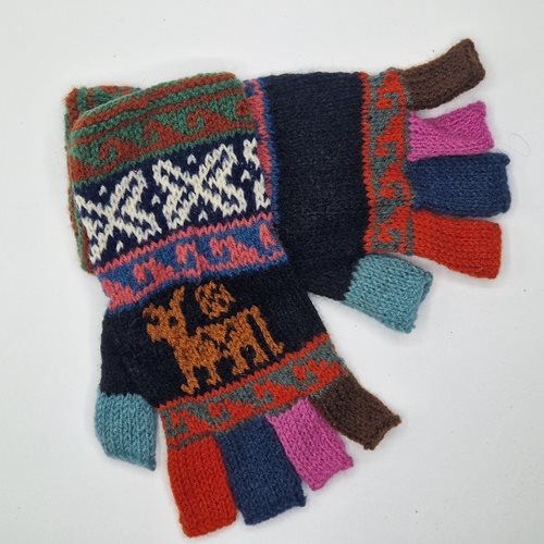 Alpaca gloves funky fingerless