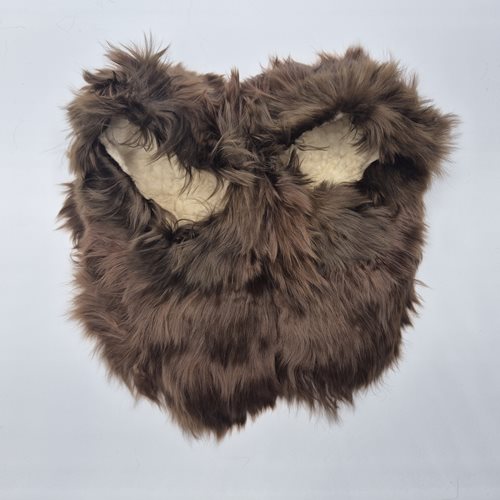 Alpaca Fur Slippers chocolate brown
