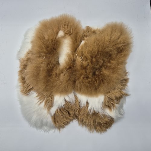 Alpaca Fur Slippers faun/white