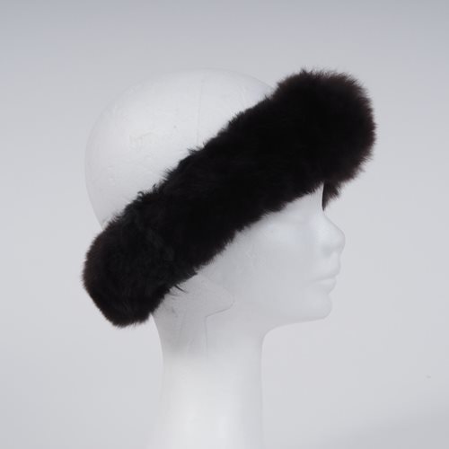 Alpaca Fur Headband black