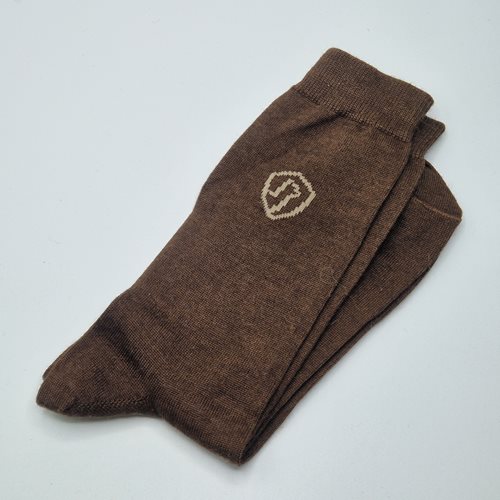 Alpaca & Silk Socks - Brown M