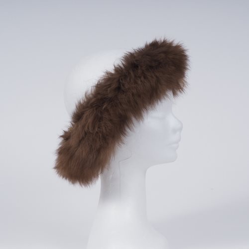 Alpaca Fur Headband brown