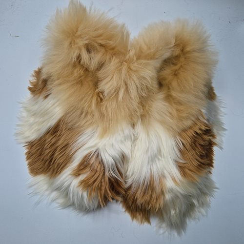 Alpaca Fur Slippers faun/white