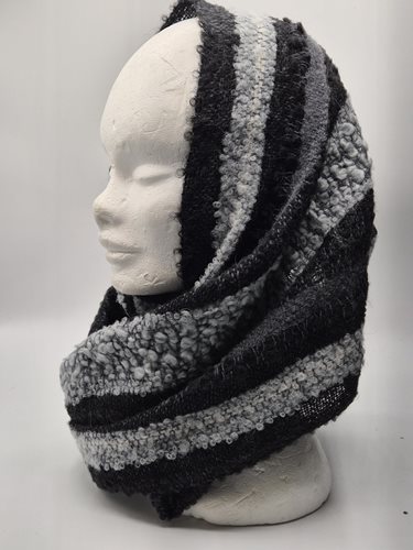 Alpaca snood black/grey