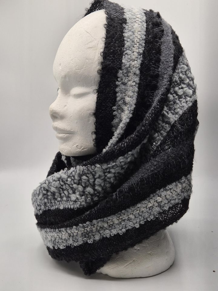 Alpaca snood black/grey