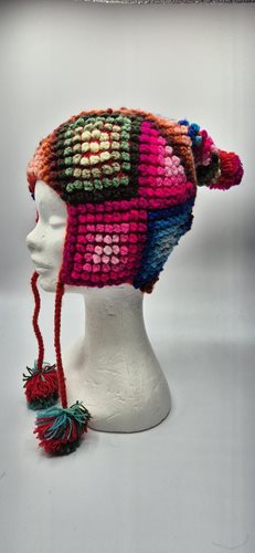 Alpaca Funky Chullo Hat bright colours