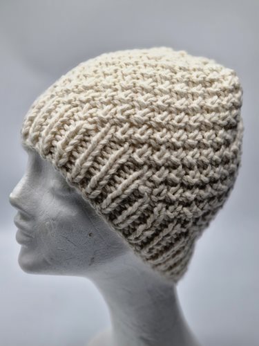 Alpaca Knitted chunky Hat white