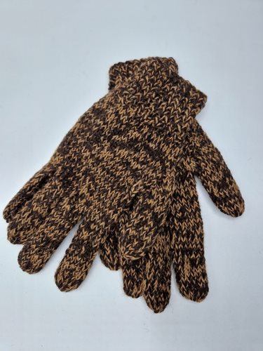 Alpaca gloves brn/faun fleck