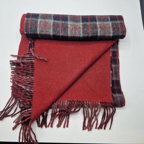 Alpaca Scarf maroon/blkred check