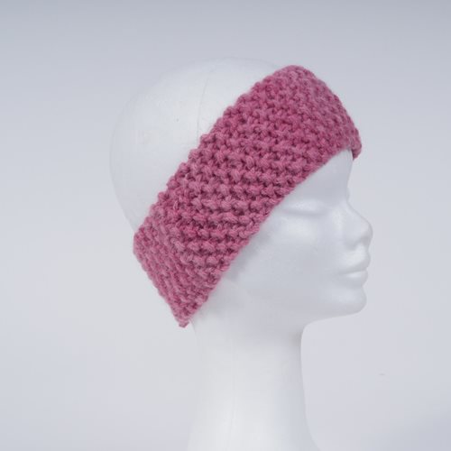 Alpaca Knitted Headband rose pink