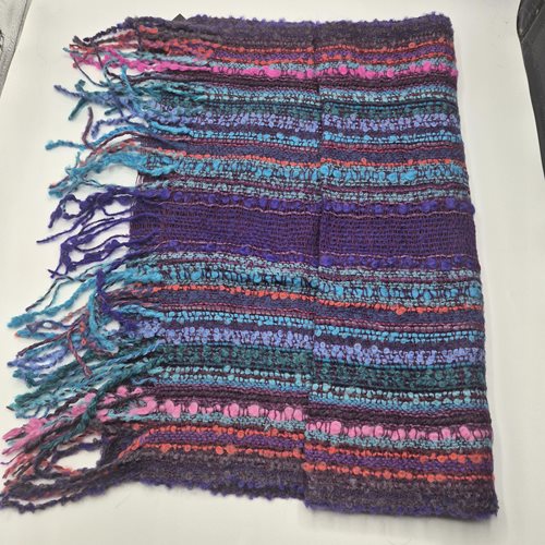 Alpaca Scarf/shawl purple/blue colours #7