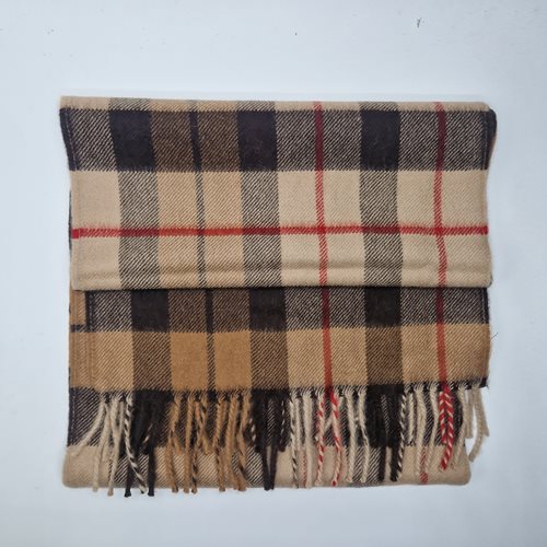Alpaca Scarf `browns/red/blk check