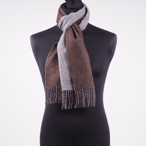 Alpaca Scarf brw-grey rev