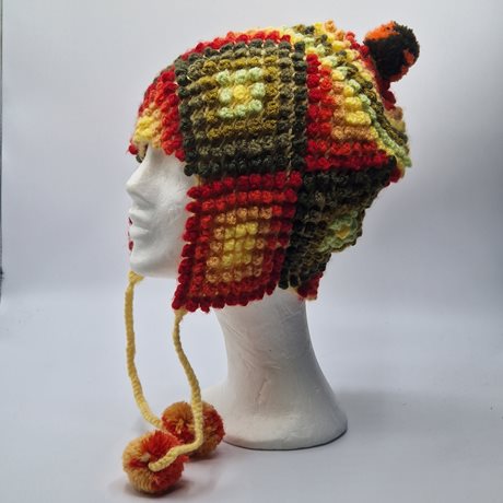 Alpaca Funky Chullo Hat bright colours
