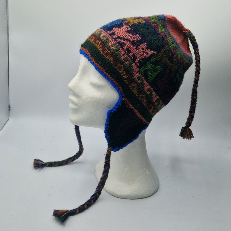 Alpaca Funky Chullo Hat bright colours