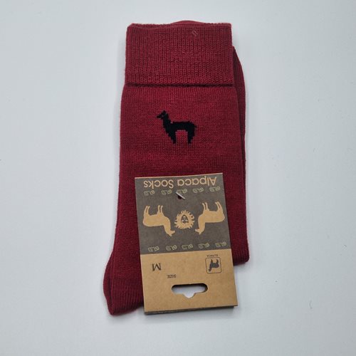 Baby Alpaca Socks - Red M