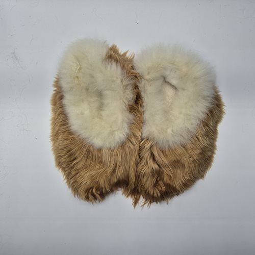 Alpaca Fur Slippers faun/cream