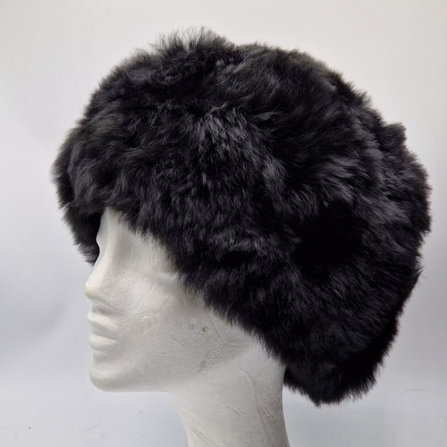 Alpaca Fur Hat Black