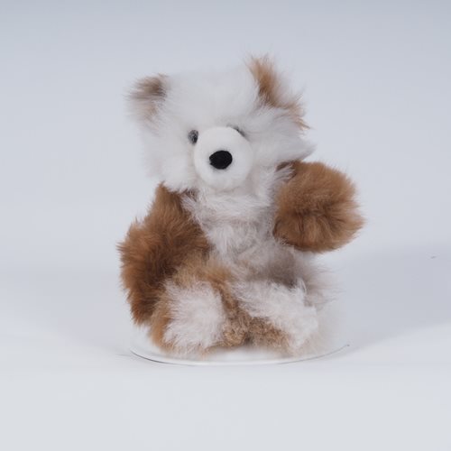 Alpaca fur teddy faun-white