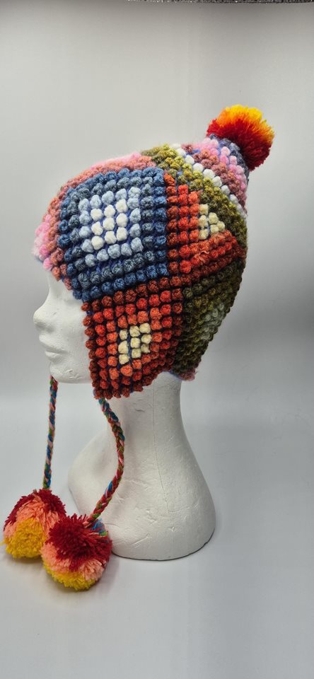 Alpaca Funky Chullo Hat bright colours