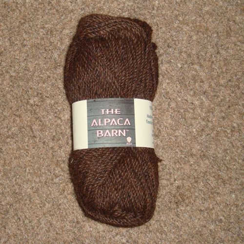 Alpaca yarn in chocolate brown double knit